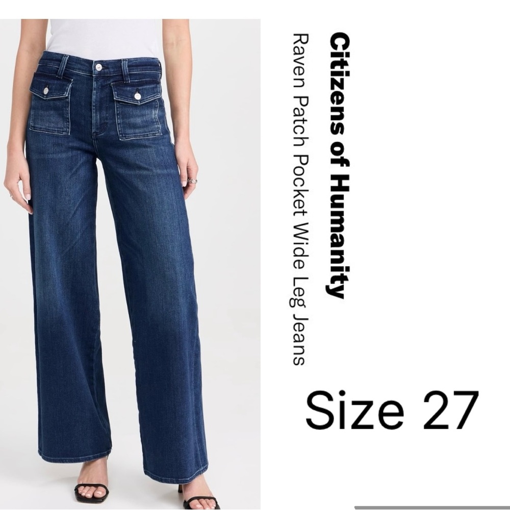 Dark Blue Wide-Leg Women’s Jeans